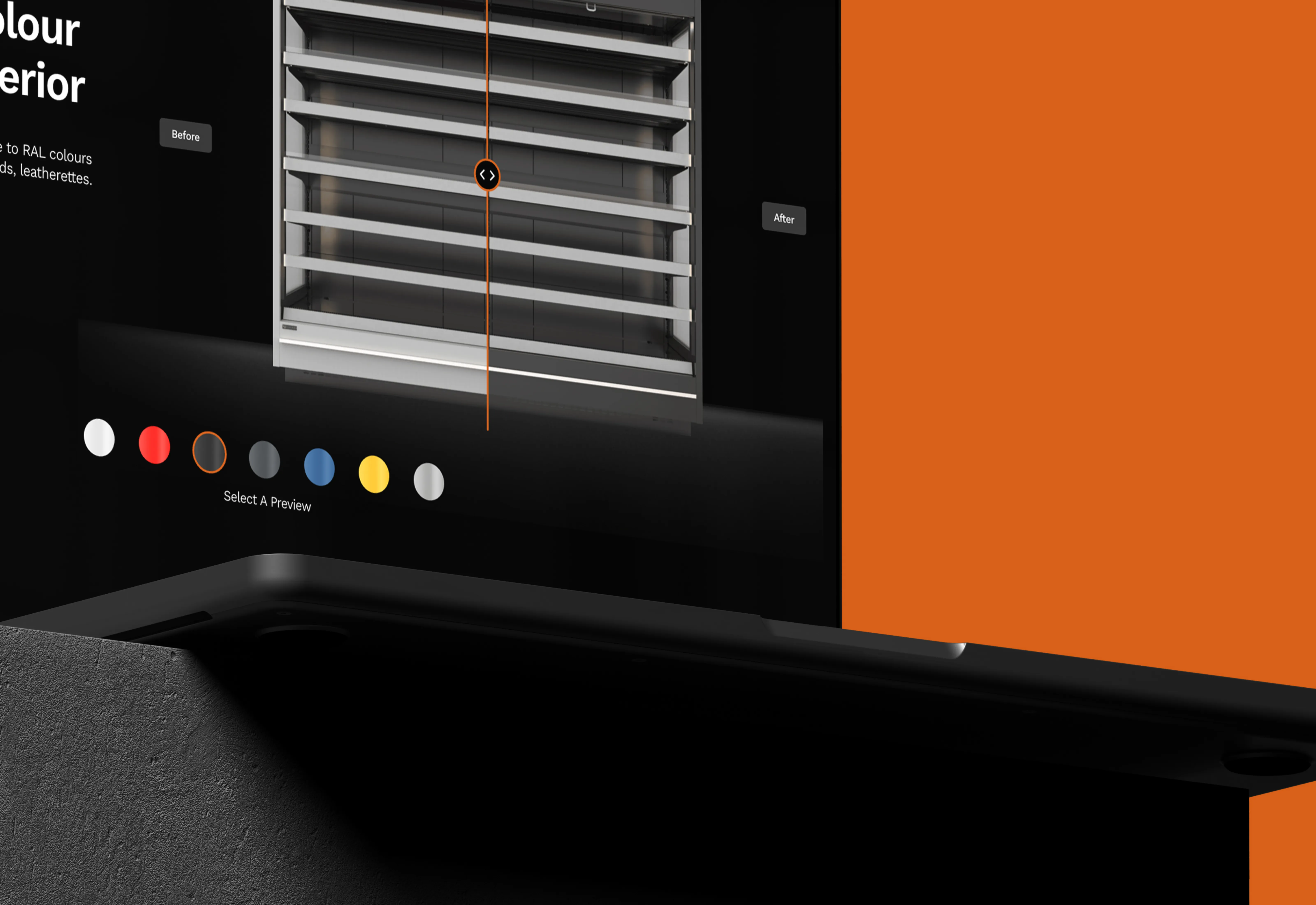 close up of lucabo website
