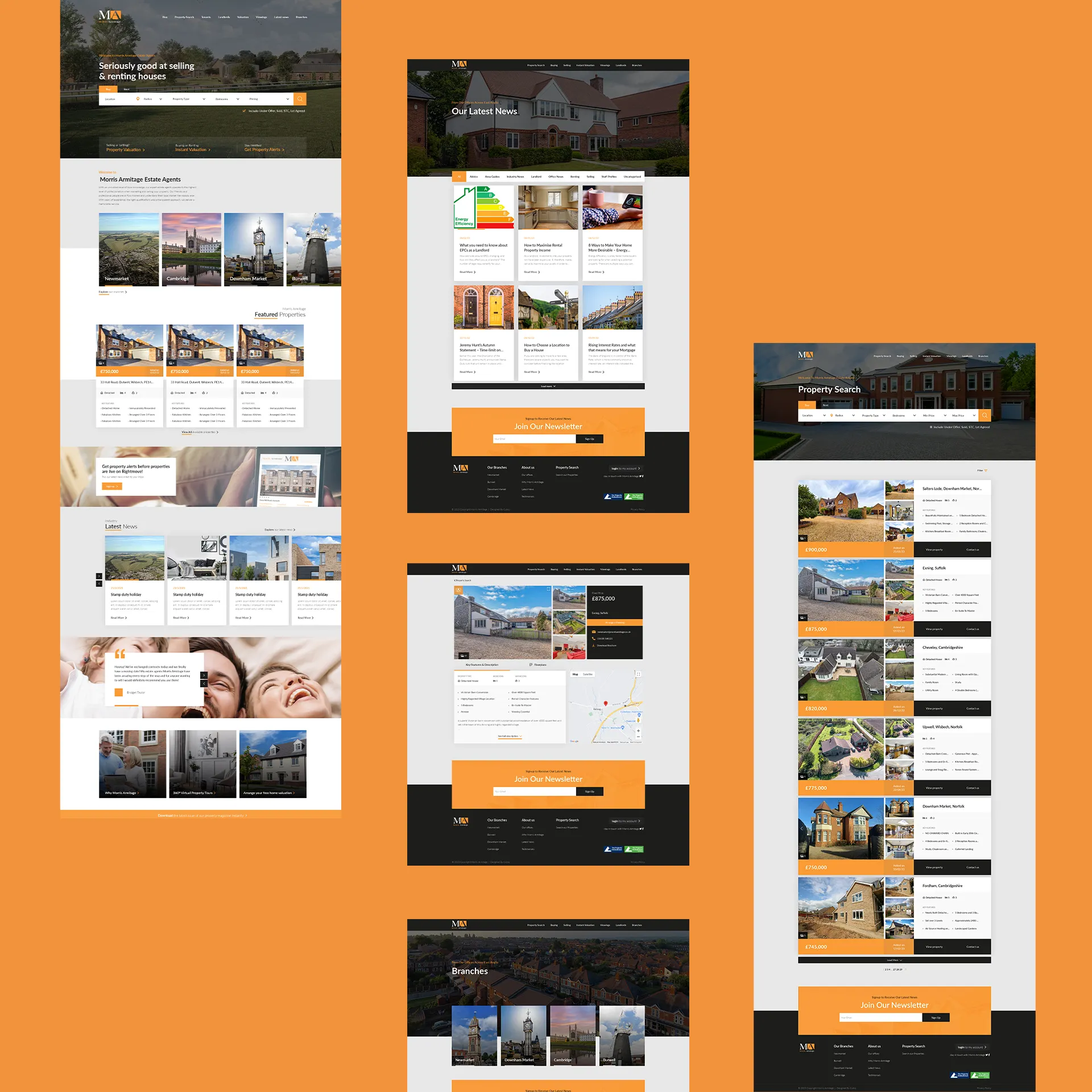 image presenting several website layouts