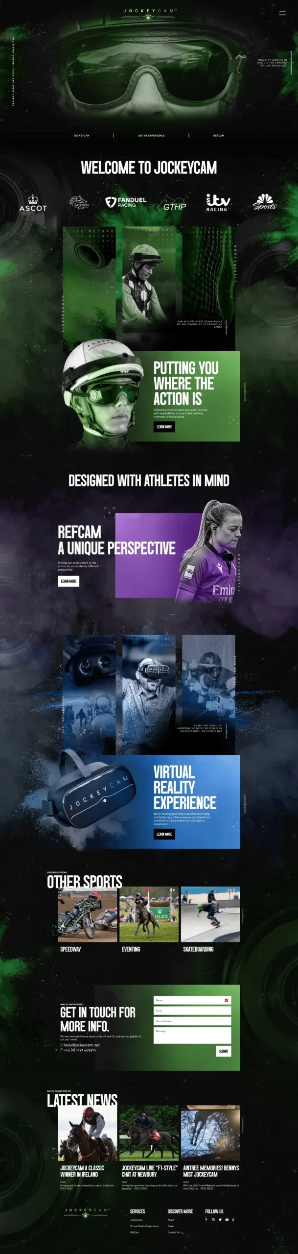 full action cameras retailer website view