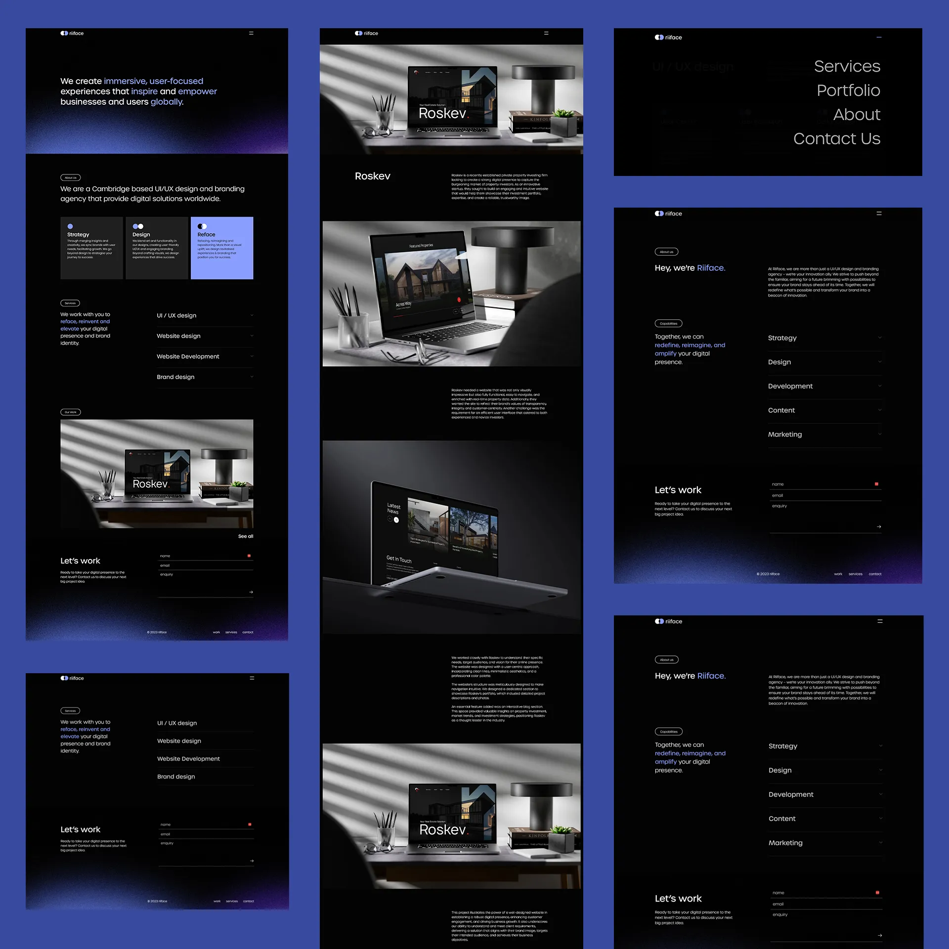 ui ux agency website screenshots